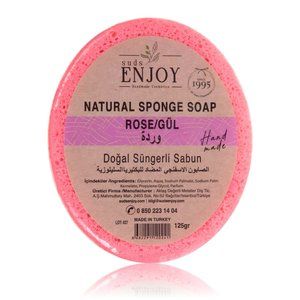 Natural Rose Handmade Sponge Shower Soap